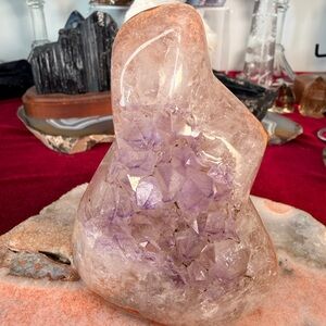 ✨ Agate Amethyst Iron Inclusion Quartz Flame | Ultra Sparkly  | Brazil